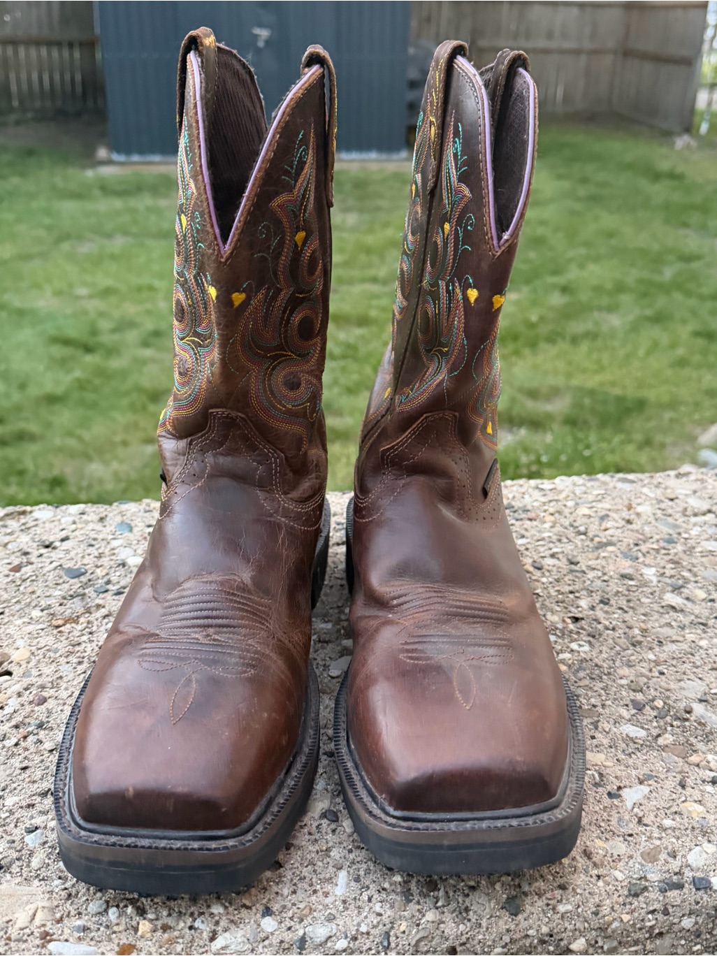 Justin Women’s Composite Toe Cowboy Boots Sz 10